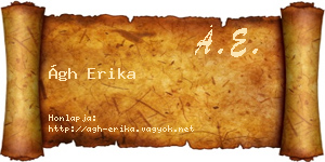 Ágh Erika névjegykártya