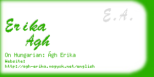 erika agh business card