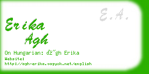 erika agh business card